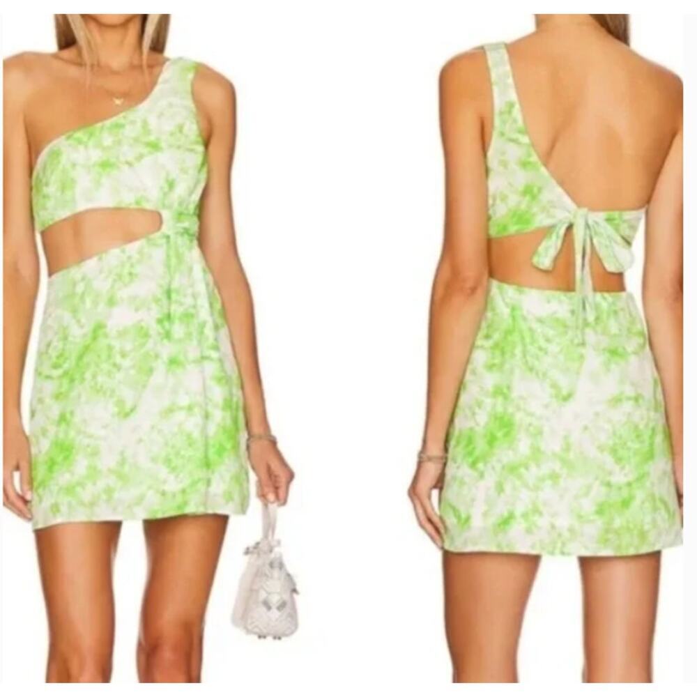 For Love and Lemons Devon Mini Dress Size XL Cut Out Tie Back NWT Sexy Beach